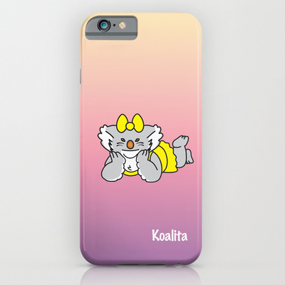 Protect your iPhone 6 with a unique Society6 phone case featuring wrap around art designed by artists from around the world.
Our Slim Cases are constructed as a one-piece, impact resistant, flexible plastic hard case with an extremely slim profile. Simply snap the case onto your phone for solid protection and direct access to all device features.
Koalita™ is a character and a registered trademark by Fabio Edoardo Natale Frau - copyright © 2004-2014 All Rights Reserved.