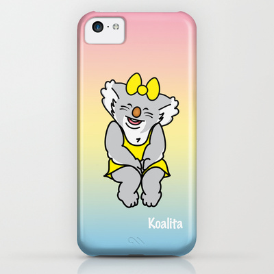 Protect your iPhone 5c with a unique Society6 phone case featuring wrap around art designed by artists from around the world.
Our Slim Cases are constructed as a one-piece, impact resistant, flexible plastic hard case with an extremely slim profile. Simply snap the case onto your phone for solid protection and direct access to all device features.
Koalita™ is a character and a registered trademark by Fabio Edoardo Natale Frau - copyright © 2004-2014 All Rights Reserved.