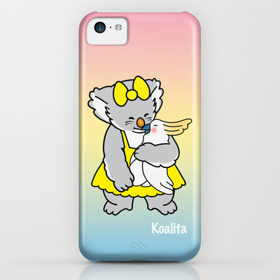 Protect your iPhone 5c with a unique Society6 phone case featuring wrap around art designed by artists from around the world.
Our Slim Cases are constructed as a one-piece, impact resistant, flexible plastic hard case with an extremely slim profile. Simply snap the case onto your phone for solid protection and direct access to all device features.
Koalita™ is a character and a registered trademark by Fabio Edoardo Natale Frau - copyright © 2004-2014 All Rights Reserved.