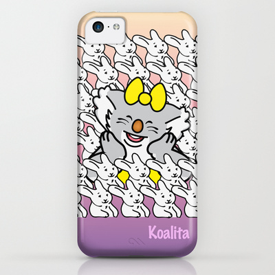 Protect your iPhone 5c with a unique Society6 phone case featuring wrap around art designed by artists from around the world.
Our Slim Cases are constructed as a one-piece, impact resistant, flexible plastic hard case with an extremely slim profile. Simply snap the case onto your phone for solid protection and direct access to all device features.
Koalita™ is a character and a registered trademark by Fabio Edoardo Natale Frau - copyright © 2004-2014 All Rights Reserved.