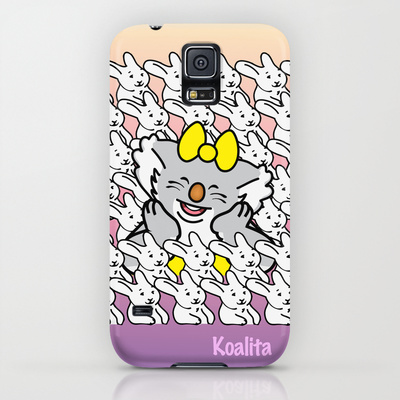 Protect your Samsung Galaxy S5 with a unique Society6 phone case featuring wrap around art designed by artists from around the world.
Our Slim Cases are constructed as a one-piece, impact resistant, flexible plastic hard case with an extremely slim profile. Simply snap the case onto your phone for solid protection and direct access to all device features.
Koalita™ is a character and a registered trademark by Fabio Edoardo Natale Frau - copyright © 2004-2014 All Rights Reserved.